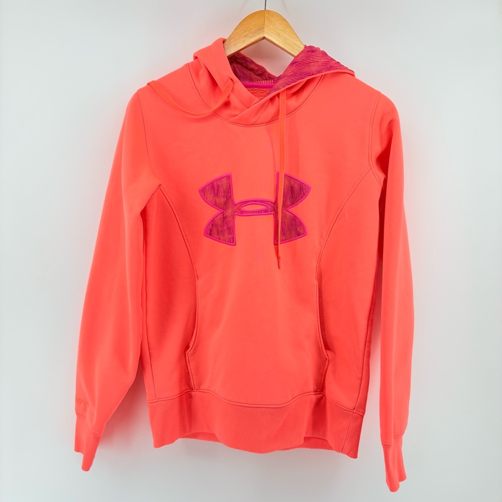 Under Armour Bright Coral Sweatshirt with Pink Logo